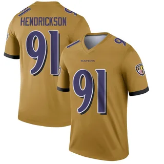 Trey Hendrickson Baltimore Ravens Youth Legend Inverted Nike Jersey - Gold