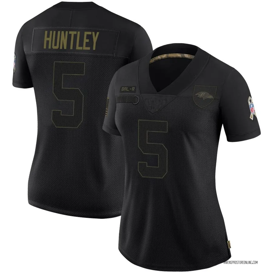 Tyler Huntley Baltimore Ravens Women's Limited 2020 Salute To Service Nike Jersey - Black