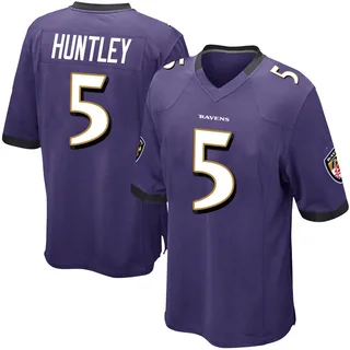 Tyler Huntley Baltimore Ravens Youth Game Team Color Nike Jersey - Purple