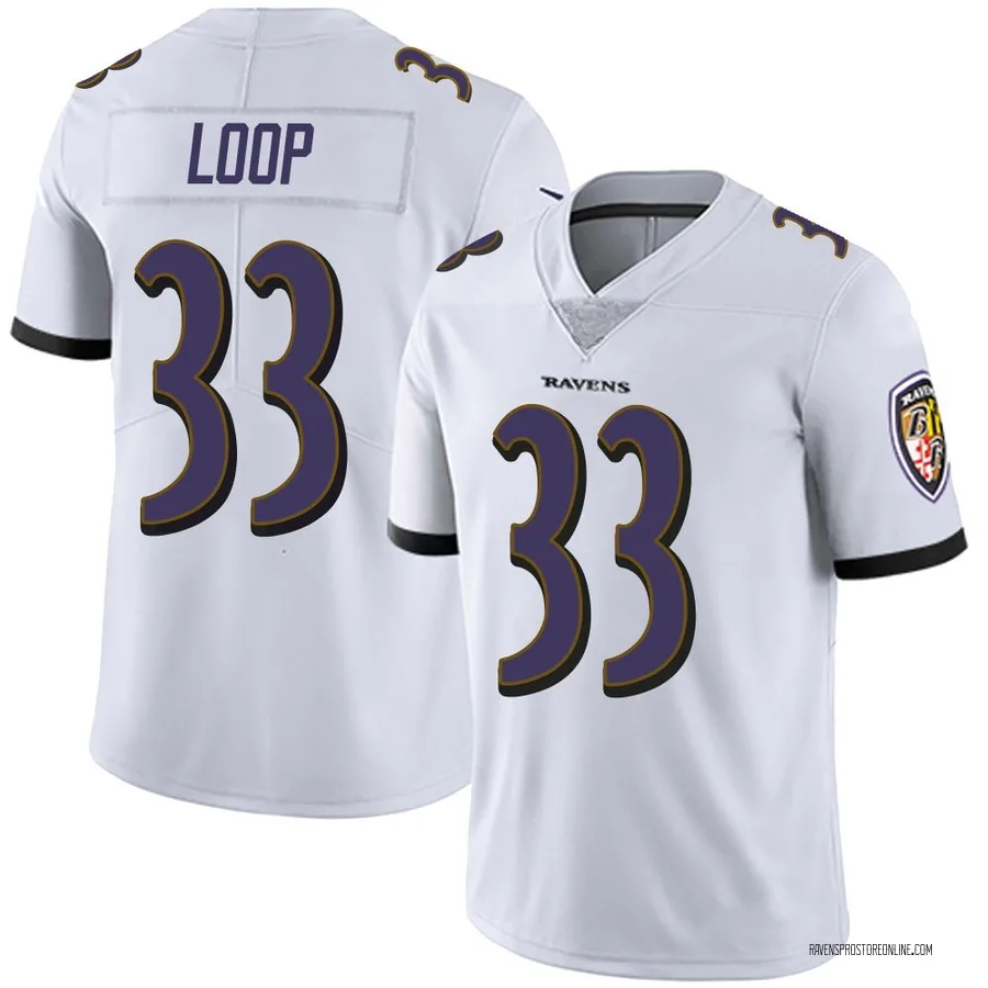 Tyler Loop Baltimore Ravens Men's Limited Vapor Untouchable Nike Jersey - White