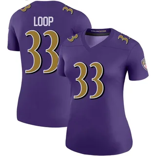 Tyler Loop Baltimore Ravens Women's Color Rush Legend Nike Jersey - Purple