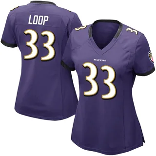 Tyler Loop Baltimore Ravens Women's Limited Team Color Vapor Untouchable Nike Jersey - Purple