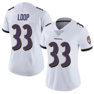 Tyler Loop Baltimore Ravens Women's Limited Vapor Untouchable Nike Jersey - White