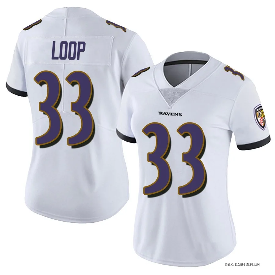 Tyler Loop Baltimore Ravens Women's Limited Vapor Untouchable Nike Jersey - White