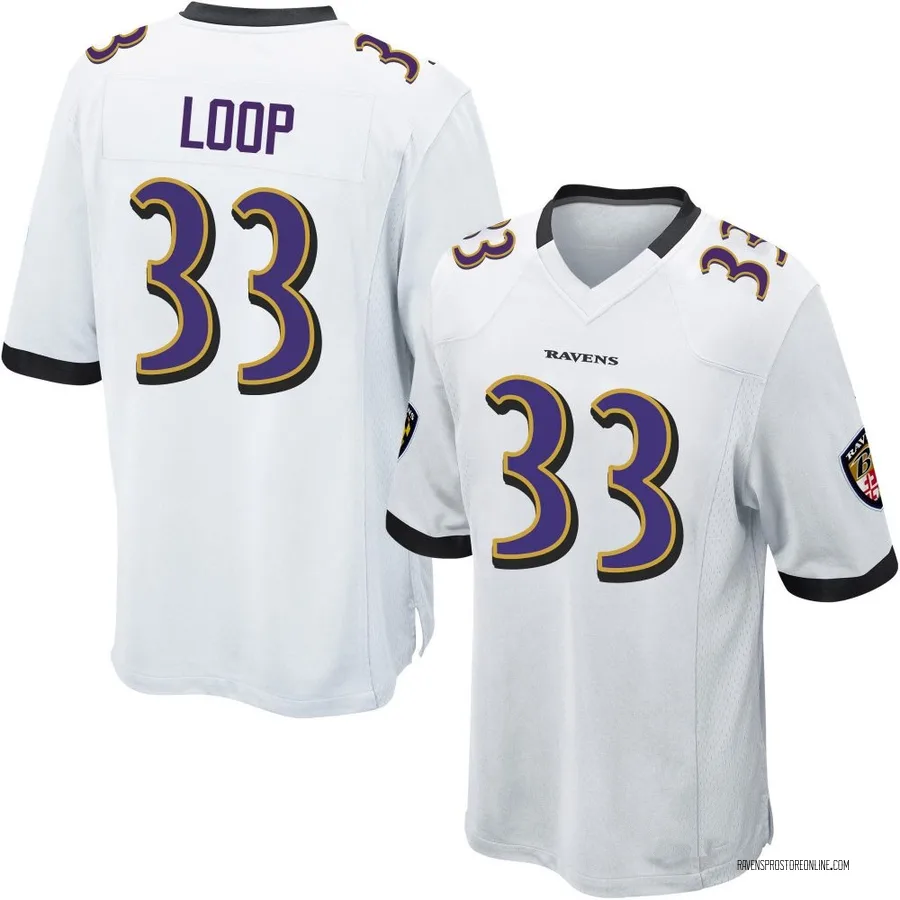 Tyler Loop Baltimore Ravens Youth Game Nike Jersey - White