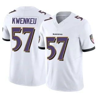 William Kwenkeu Baltimore Ravens Men's Limited Vapor F.U.S.E. Nike Jersey - White