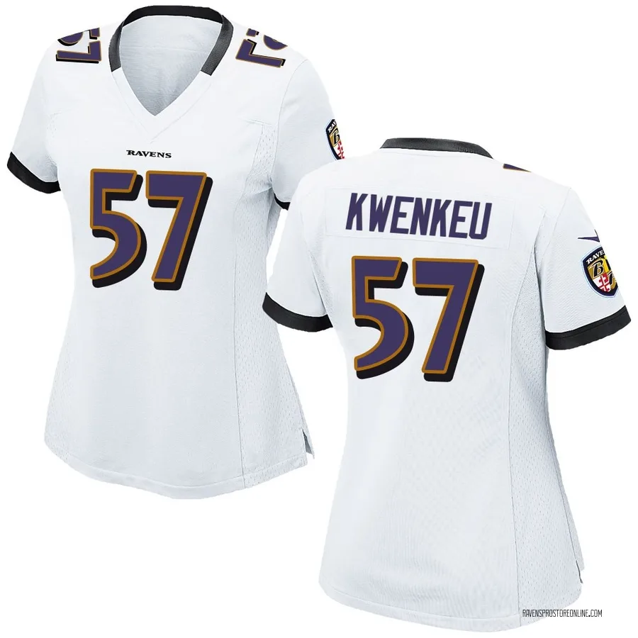 William Kwenkeu Baltimore Ravens Women's Game Nike Jersey - White