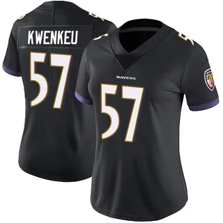 William Kwenkeu Baltimore Ravens Women's Limited Alternate Vapor Untouchable Nike Jersey - Black