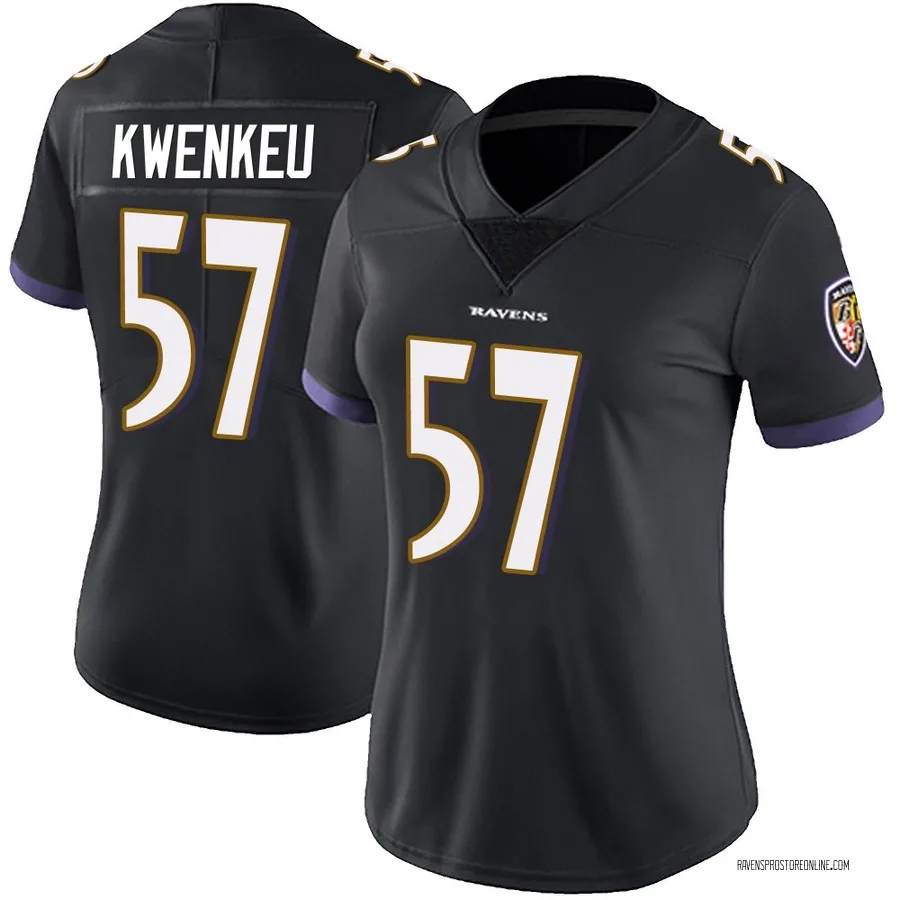 William Kwenkeu Baltimore Ravens Women's Limited Alternate Vapor Untouchable Nike Jersey - Black