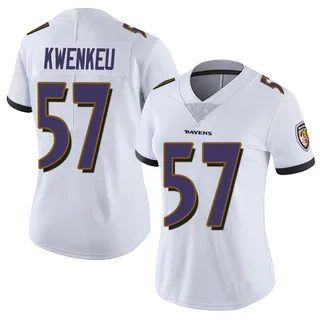 William Kwenkeu Baltimore Ravens Women's Limited Vapor Untouchable Nike Jersey - White