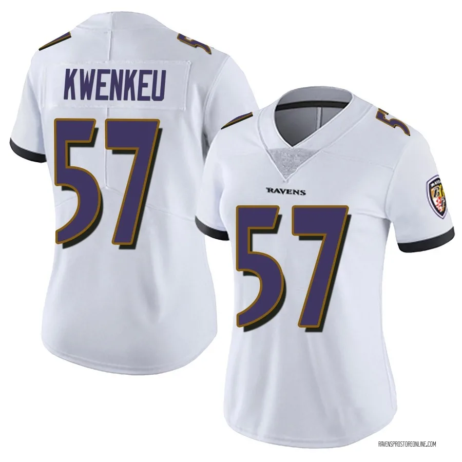 William Kwenkeu Baltimore Ravens Women's Limited Vapor Untouchable Nike Jersey - White