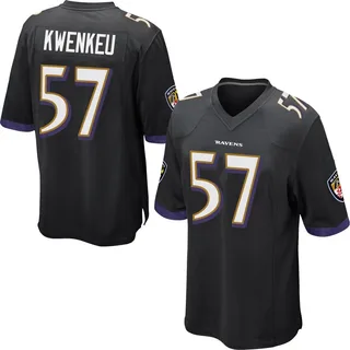 William Kwenkeu Baltimore Ravens Youth Game Nike Jersey - Black