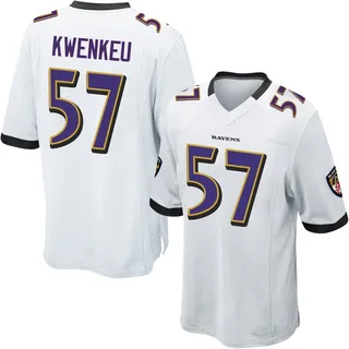 William Kwenkeu Baltimore Ravens Youth Game Nike Jersey - White
