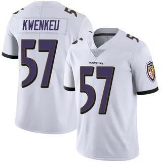 William Kwenkeu Baltimore Ravens Youth Limited Vapor Untouchable Nike Jersey - White