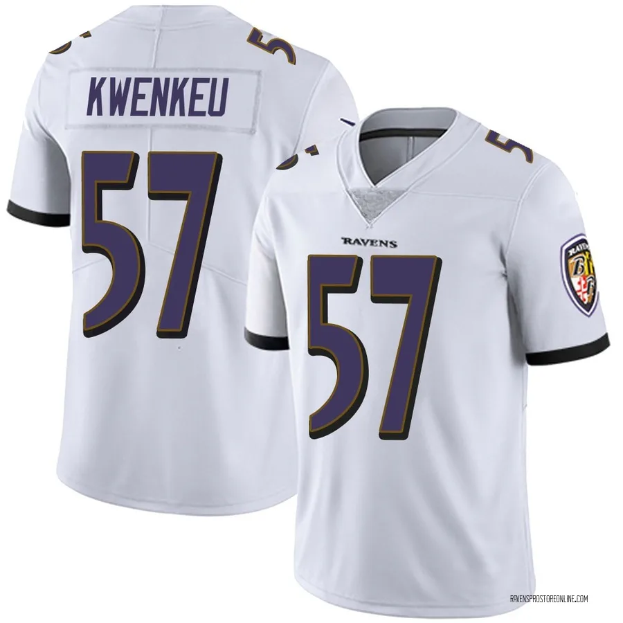 William Kwenkeu Baltimore Ravens Youth Limited Vapor Untouchable Nike Jersey - White
