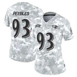 Women's Aeneas Peebles Baltimore Ravens Women's Limited Arctic Camo 2024 Salute to Service Nike Jersey
