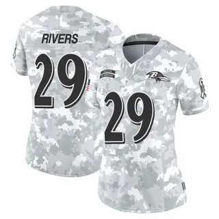 Women's Chandler Rivers Baltimore Ravens Women's Limited Arctic Camo 2024 Salute to Service Nike Jersey