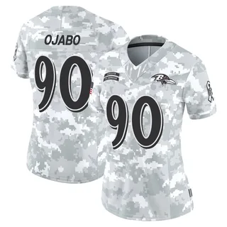 Women's David Ojabo Baltimore Ravens Women's Limited Arctic Camo 2024 Salute to Service Nike Jersey
