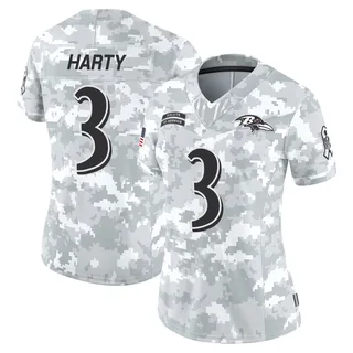 Women's Deonte Harty Baltimore Ravens Women's Limited Arctic Camo 2024 Salute to Service Nike Jersey