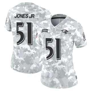 Women's Emery Jones Jr. Baltimore Ravens Women's Limited Arctic Camo 2024 Salute to Service Nike Jersey