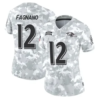 Women's Joe Fagnano Baltimore Ravens Women's Limited Arctic Camo 2024 Salute to Service Nike Jersey