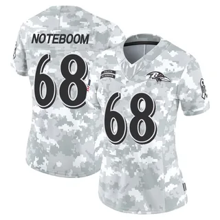 Women's Joe Noteboom Baltimore Ravens Women's Limited Arctic Camo 2024 Salute to Service Nike Jersey