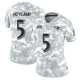 Women's John Hoyland Baltimore Ravens Women's Limited Arctic Camo 2024 Salute to Service Nike Jersey