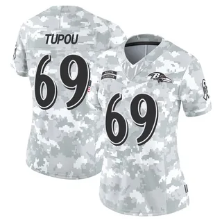 Women's Josh Tupou Baltimore Ravens Women's Limited Arctic Camo 2024 Salute to Service Nike Jersey