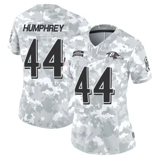 Women's Marlon Humphrey Baltimore Ravens Women's Limited Arctic Camo 2024 Salute to Service Nike Jersey