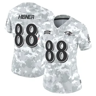 Women's Matthew Hibner Baltimore Ravens Women's Limited Arctic Camo 2024 Salute to Service Nike Jersey