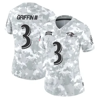 Women's Robert Griffin III Baltimore Ravens Women's Limited Arctic Camo 2024 Salute to Service Nike Jersey