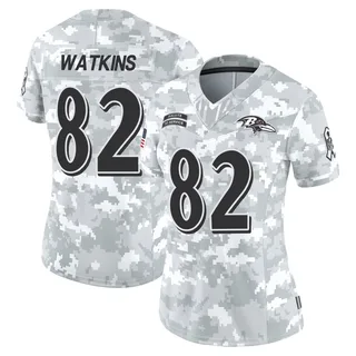 Women's Sammy Watkins Baltimore Ravens Women's Limited Arctic Camo 2024 Salute to Service Nike Jersey