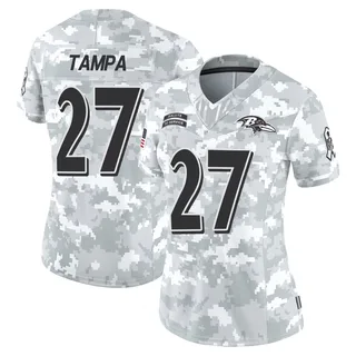 Women's T.J. Tampa Baltimore Ravens Women's Limited Arctic Camo 2024 Salute to Service Nike Jersey