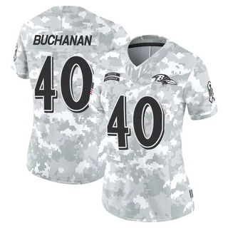 Women's Teddye Buchanan Baltimore Ravens Women's Limited Arctic Camo 2024 Salute to Service Nike Jersey