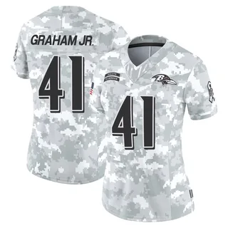 Women's Thomas Graham Jr. Baltimore Ravens Women's Limited Arctic Camo 2024 Salute to Service Nike Jersey