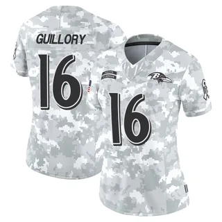 Women's Xavier Guillory Baltimore Ravens Women's Limited Arctic Camo 2024 Salute to Service Nike Jersey