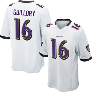 Xavier Guillory Baltimore Ravens Men's Game Nike Jersey - White