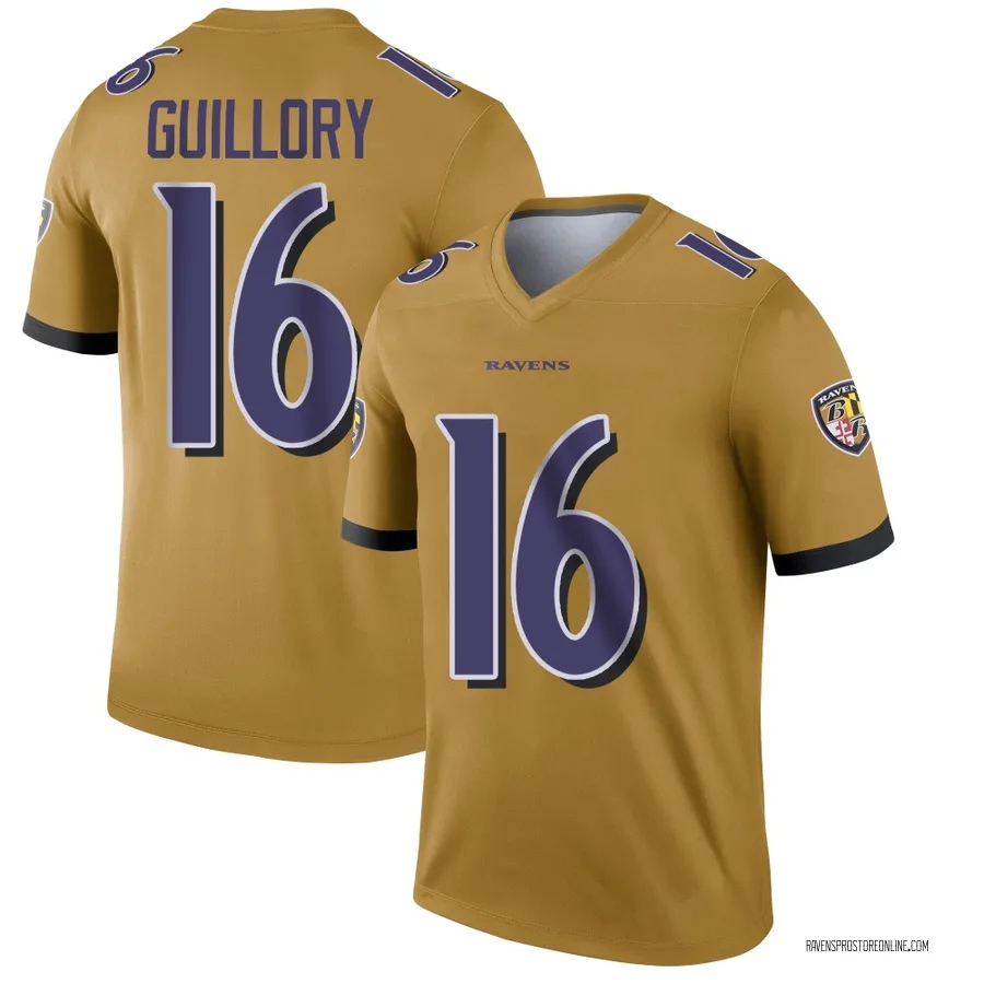 Xavier Guillory Baltimore Ravens Youth Legend Inverted Nike Jersey - Gold