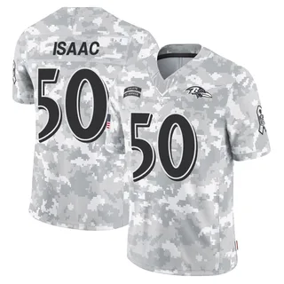 Youth Adisa Isaac Baltimore Ravens Youth Limited Arctic Camo 2024 Salute to Service Nike Jersey