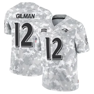 Youth Alohi Gilman Baltimore Ravens Youth Limited Arctic Camo 2024 Salute to Service Nike Jersey