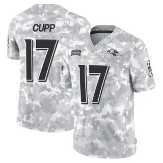 Youth Baylor Cupp Baltimore Ravens Youth Limited Arctic Camo 2024 Salute to Service Nike Jersey
