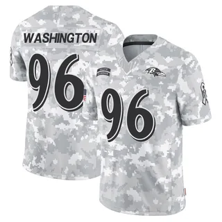 Youth Broderick Washington Baltimore Ravens Youth Limited Arctic Camo 2024 Salute to Service Nike Jersey