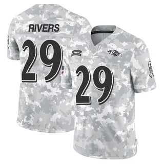 Youth Chandler Rivers Baltimore Ravens Youth Limited Arctic Camo 2024 Salute to Service Nike Jersey