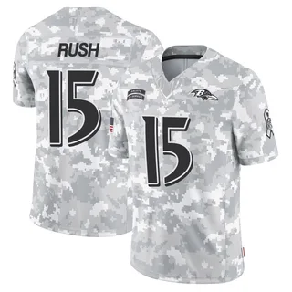 Youth Cooper Rush Baltimore Ravens Youth Limited Arctic Camo 2024 Salute to Service Nike Jersey