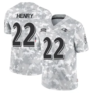 Youth Derrick Henry Baltimore Ravens Youth Limited Arctic Camo 2024 Salute to Service Nike Jersey