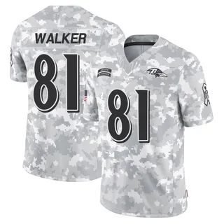 Youth Devontez Walker Baltimore Ravens Youth Limited Arctic Camo 2024 Salute to Service Nike Jersey