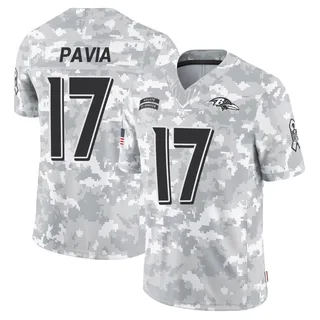 Youth Diego Pavia Baltimore Ravens Youth Limited Arctic Camo 2024 Salute to Service Nike Jersey
