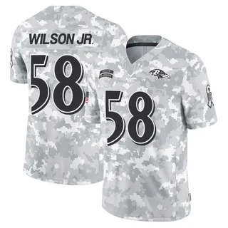 Youth Dion Wilson Jr. Baltimore Ravens Youth Limited Arctic Camo 2024 Salute to Service Nike Jersey