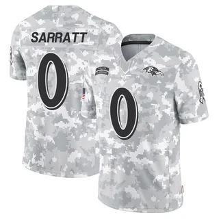 Youth Elijah Sarratt Baltimore Ravens Youth Limited Arctic Camo 2024 Salute to Service Nike Jersey