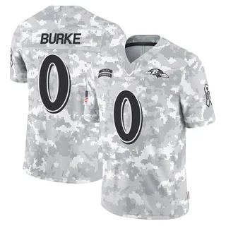 Youth Ethan Burke Baltimore Ravens Youth Limited Arctic Camo 2024 Salute to Service Nike Jersey